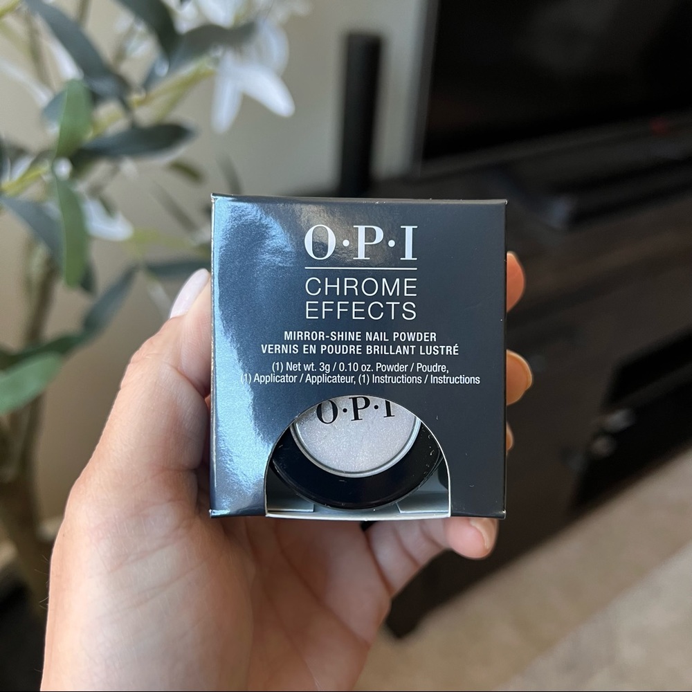 BNIB! OPI Chrome Effects Mirror Shine Nail Powder "Tin Man Can", 0.10 Oz